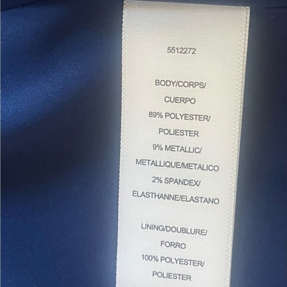 New! Kay Unger New York NavyBlue V Neck long dress size 4 - Picture 9 of 14